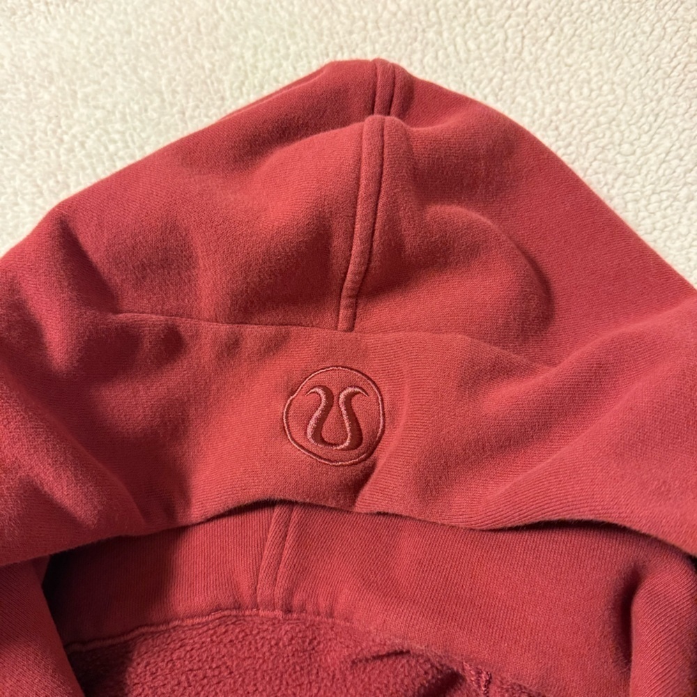 Lululemon Scuba Oversized 1/2 Zip Hoodie Sweatshirt Savannah Maroon Red Burgundy - Picture 11 of 15